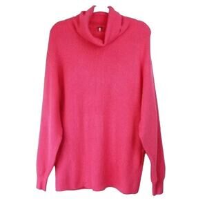 Free People Structured Turtleneck Tunic Sweater Sz Medium in Cotton Candy NWT